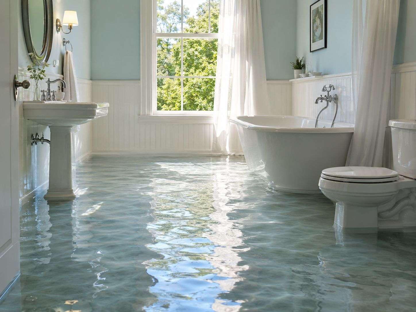 Sognare bagno allagato